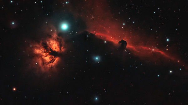 The Flame Nebula (NGC 2024), the Horsehead Nebula (IC 434, Barnard 33) - Astrophotography
