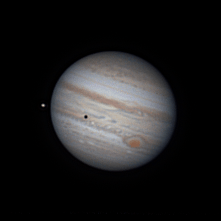 Animation of Jupiter's rotation, 18.08.22 (1:41 - 4:49) - Astrophotography