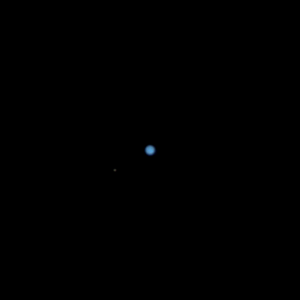 Neptune and its moon Triton - Astrophotography