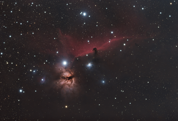 Horsehead nebula (IC434) & Flame Nebula (NGC 2024) - Astrophotography