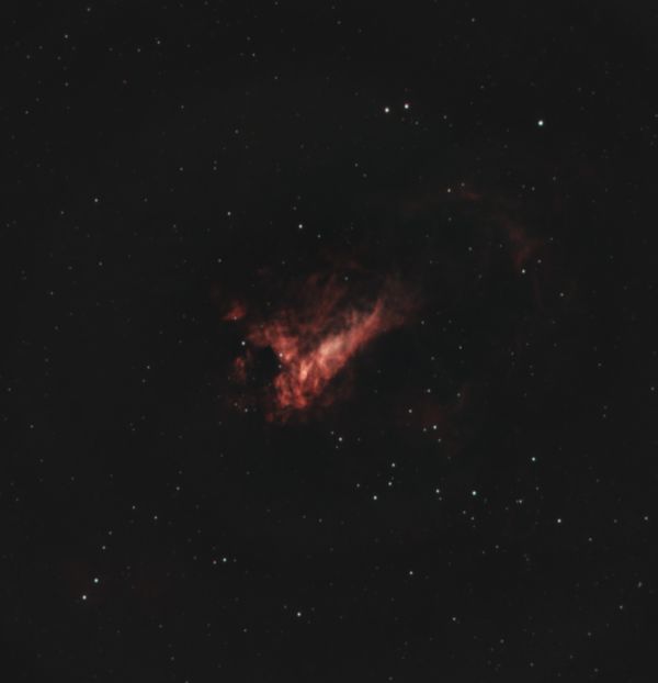 M17 Omega Nebula from a balcony in Moscow - Astrophotography