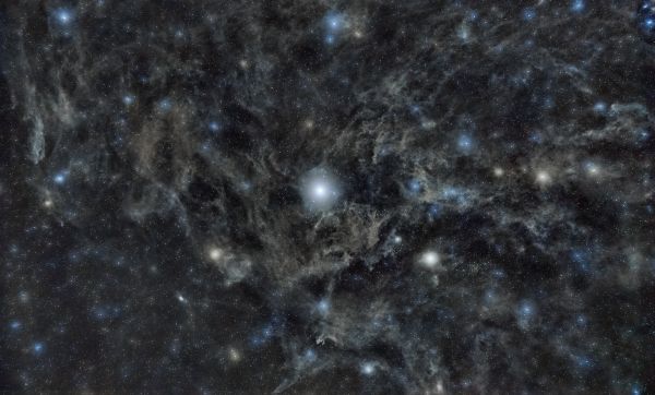 Polar star  Gas and dust clouds around the polar star - Astrophotography