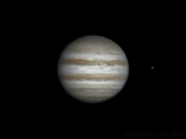 Rotation of Jupiter and Europa (24 apr 2015, 20:45-21:27 UTC+3) - Astrophotography