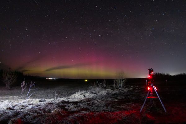 Village Mysly - magnetic glow April 20, 25 - Astrophotography