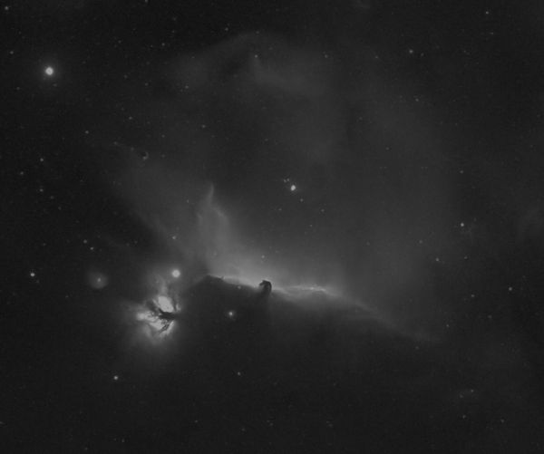 Flame Nebula , Horsehead Nebula in H-Alpha - Astrophotography