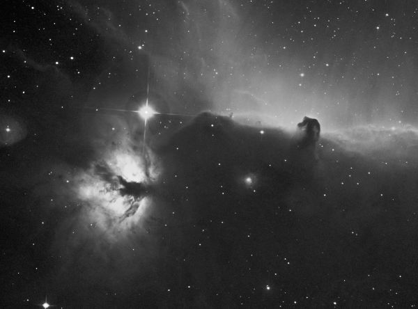 Test imaging with Optolong narrowband filters of the Flame Nebula, Horsehead Nebula, and the star Alnitak. - Astrophotography