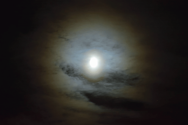 Conjunction of the Moon and Saturn (lunar halo). 02.11.2025. gif - Astrophotography