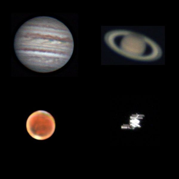 Jupiter, Saturn, Mars, ISS - Astrophotography