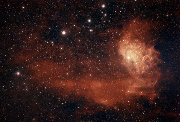 IC405 Nebulosa Stella Fiammeggiante (Flaming Star Nebula) - Astrophotography