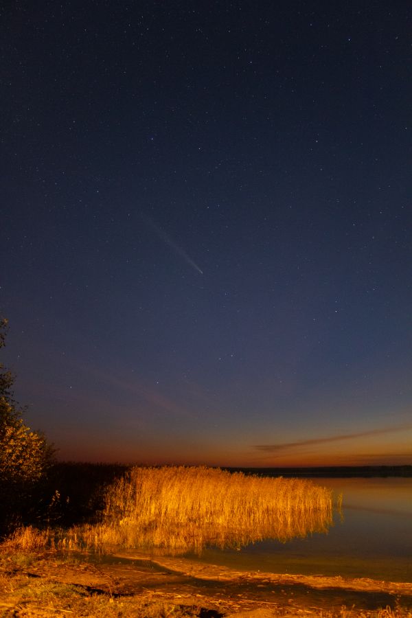 Comet C/2023 A3 over the pond - Astrophotography