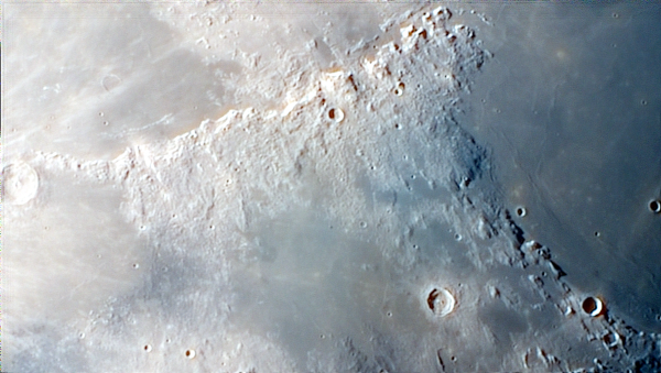 Moon. The Apennine Mountains and the Haemus Mountains. - Astrophotography