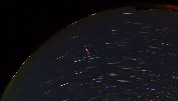 Meteor (fisheye crop) - Astrophotography