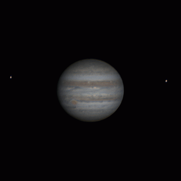 rotation Jupiter + moon io and europe - Astrophotography
