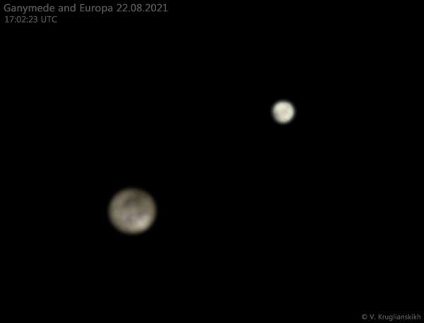 Ganymede and Europa - Astrophotography