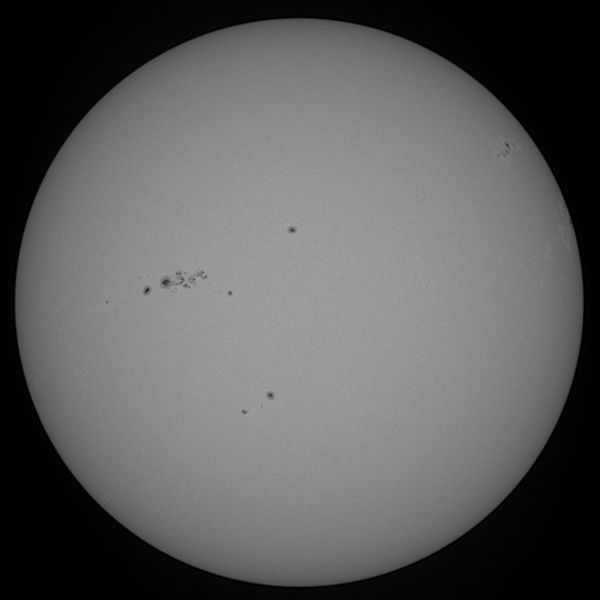 Active Sun with a group of spots on June 15, 2025 - Astrophotography