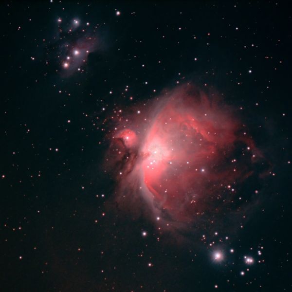 M42 Orion's nebula and NGC1977 Running Man nebula - Astrophotography