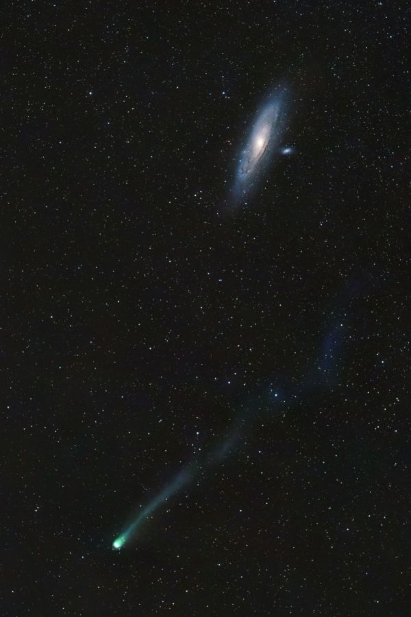 Andromeda Galaxy M 31 and Comet 12P/Pons–Brooks - Astrophotography