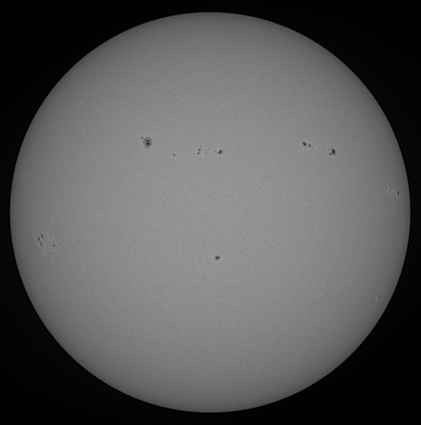 Active Sun with sunspot groups on July 13, 2025 - Astrophotography