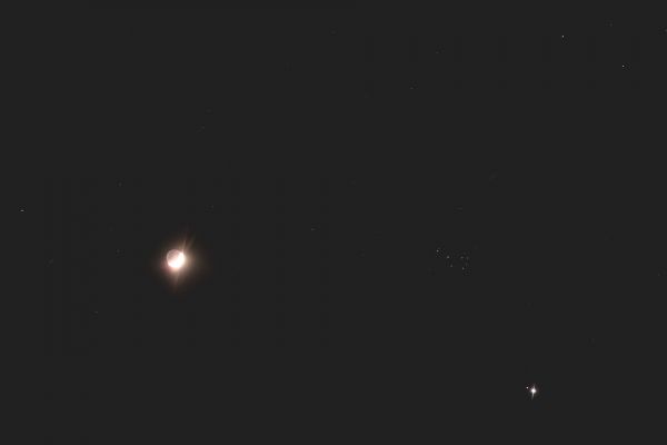 Moon - Pleiades - Venus - Astrophotography
