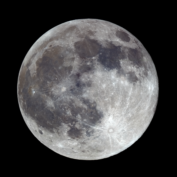 Mineral (Colored) Full Moon on April 17, 2022 - Astrophotography