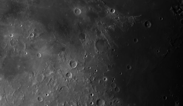 Moon. Rilles: Hyginus and Ariadaeus. Craters: Julius Caesar, Agrippa, Godin, Menelaus, Manilius, Ukert, Triesnecker, Lade, Horrocks. - Astrophotography