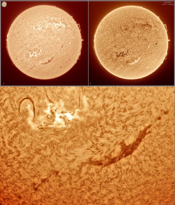 Solar Chromosphere on June 2, 2024 - Astrophotography