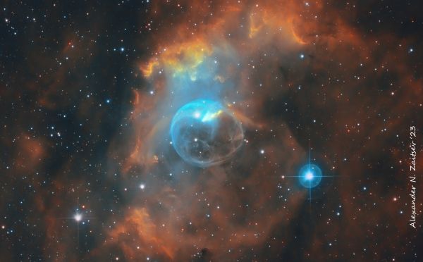 Bubble Nebula (NGC 7635) in SHO palette - Astrophotography