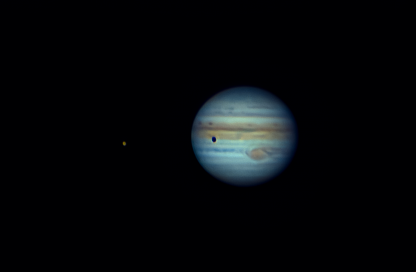 Ganymede and its shadow on the surface of Jupiter, July 18, 2021 - Astrophotography
