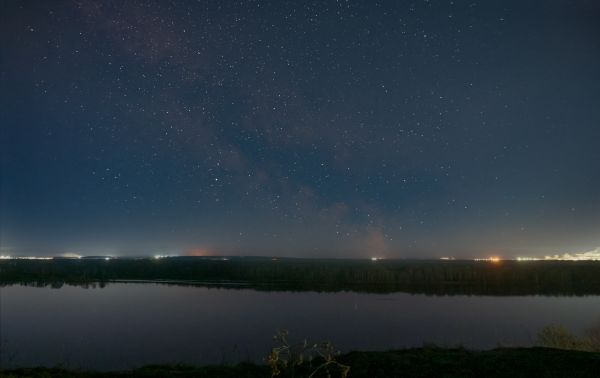 Milky Way over the Kama River - Astrophotography