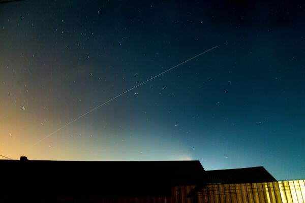 ISS flyby trail in new processing - Astrophotography