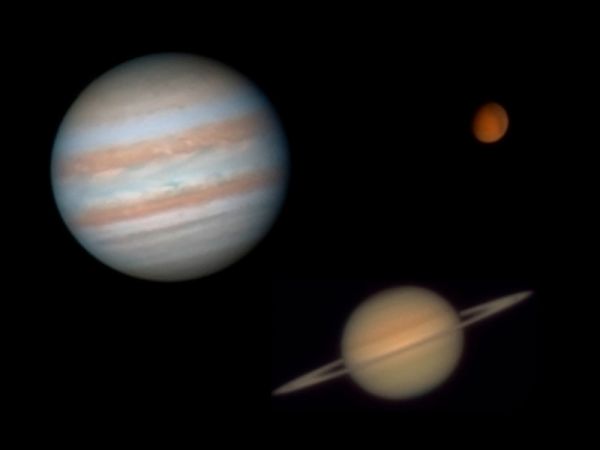 Mars, Jupiter and Saturn on the night of 27.08.2024. - Astrophotography