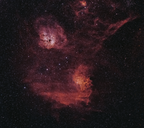 Flaming Star Nebula (IC 405, IC 417, M 38, NGC 1893, NGC 1907, NGC 1912) - Astrophotography