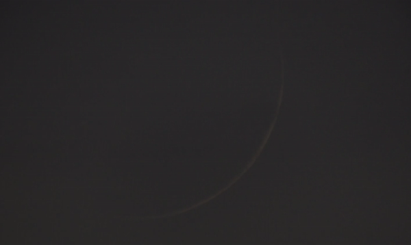 Bird flying in front of the young Moon (06/07/24, 21:30 Moscow time) - Astrophotography