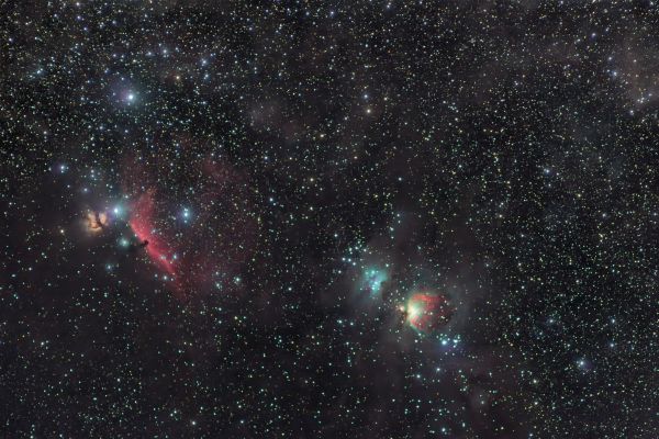 Orion Nebula, Flame Nebula, Horsehead Nebula, and Running Man Nebula - Astrophotography