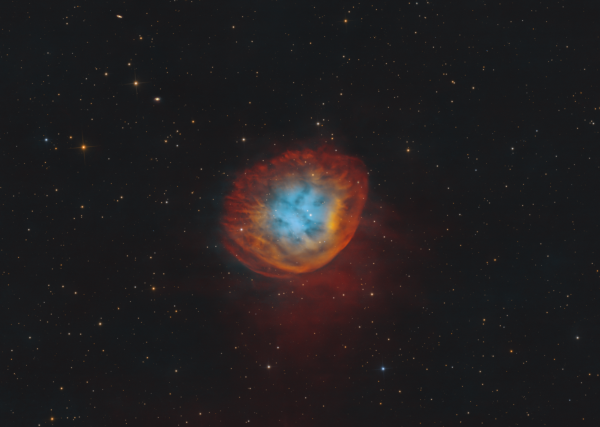 Rare SH2-290 in the Foraxx Ha+OIII palette - Astrophotography