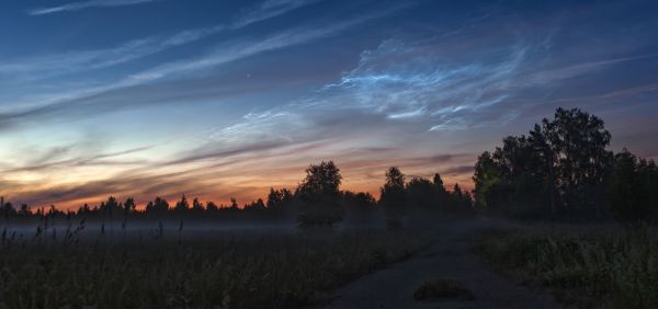 Noctilucent clouds and Capella - Astrophotography