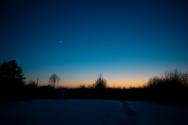 A winter evening at the dacha. - Astrophotography
