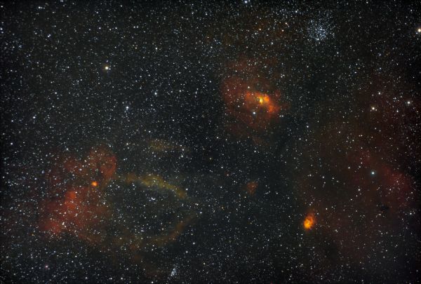 Lobster Nebula, Bubble Nebula & M52. - Astrophotography