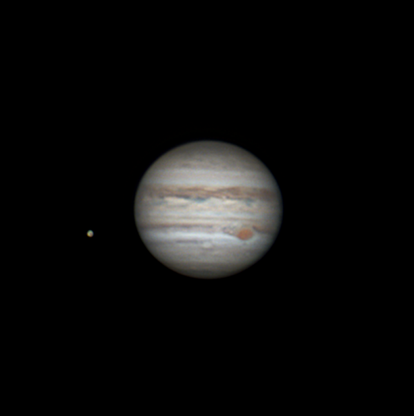 Jupiter and Ganymede, July 7, 2020 - Astrophotography