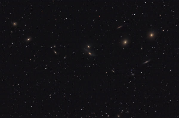 Part of the vast Virgo Supercluster of galaxies, also known as Markarian's Chain. - Astrophotography