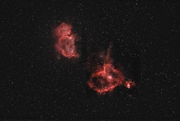 Heart Nebula (IC 1805) and Soul Nebula (IC 1848) in the constellation Perseus. 20-23.03.2025 - Astrophotography