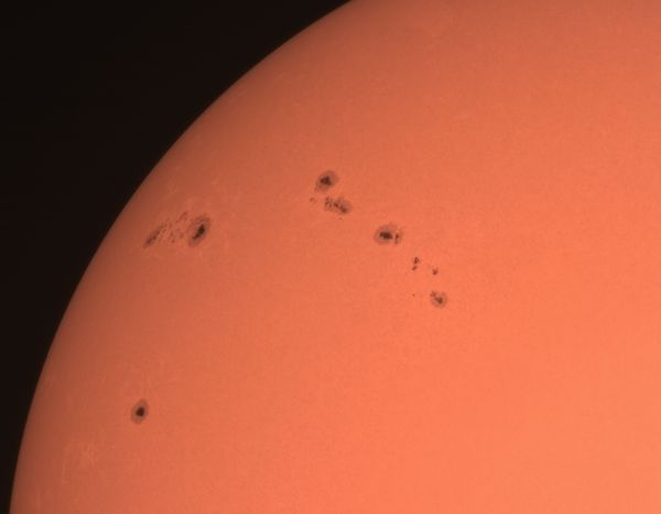 The solar photosphere with a group of sunspots - Astrophotography