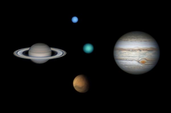 Mars, Jupiter, Saturn, Uranus, Neptune (summer 2022) - Astrophotography