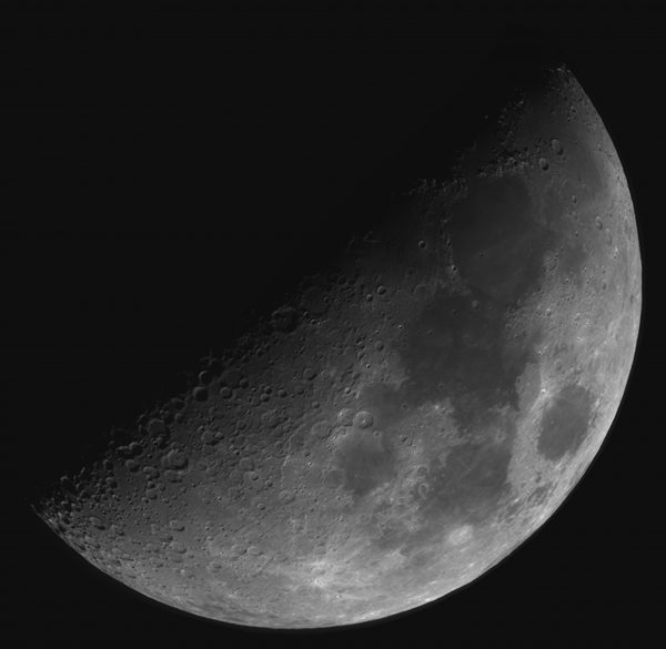First Quarter Moon Panorama - Astrophotography