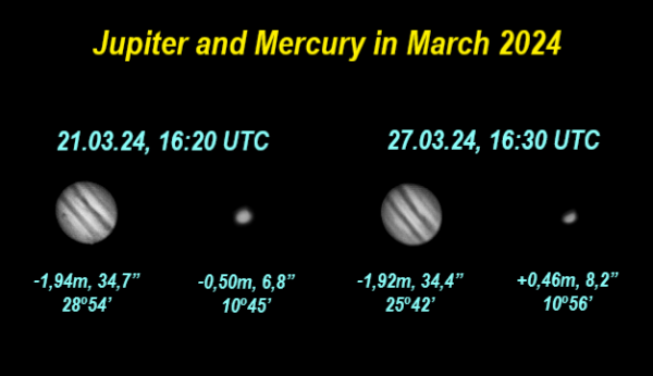 Jupiter and Mercury in March 2024 - Astrophotography