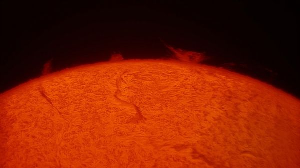 Sun in H-alpha - Astrophotography