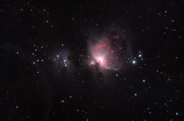 M42 Orion Nebula and NGC 1977 Running Man Nebula - Astrophotography