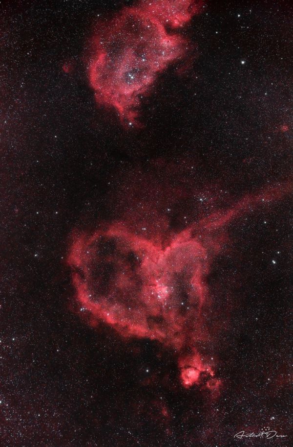 IC1805 & IC1848 - The Heart and Soul Nebulae - Astrophotography