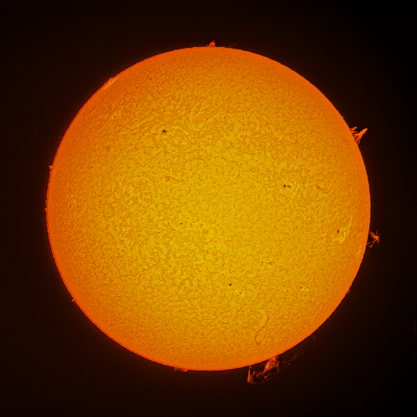 The Sun on the solstice day of June 21, 2023. - Astrophotography
