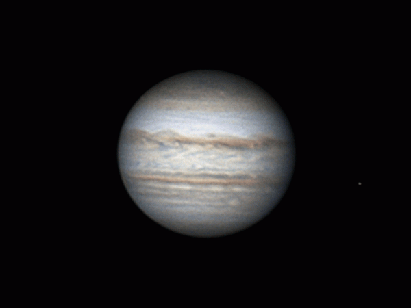 Jupiter and Io, 27.08.2022 (00:29-01:05) - Astrophotography